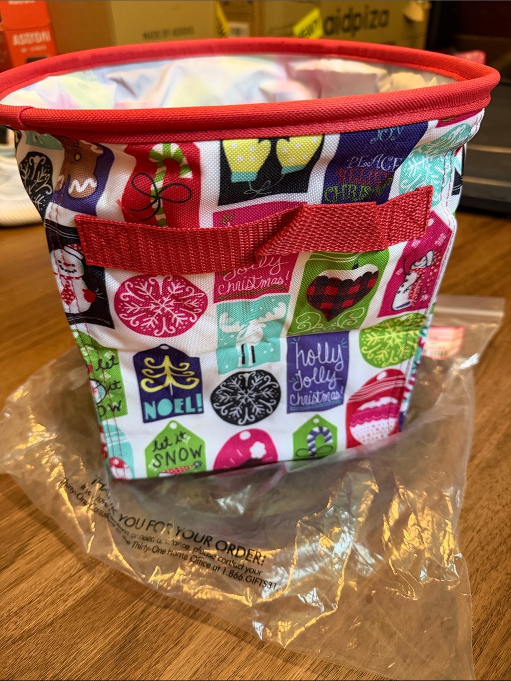 Thirty-one Festive Holiday mini storage bin - Picture 3 of 5